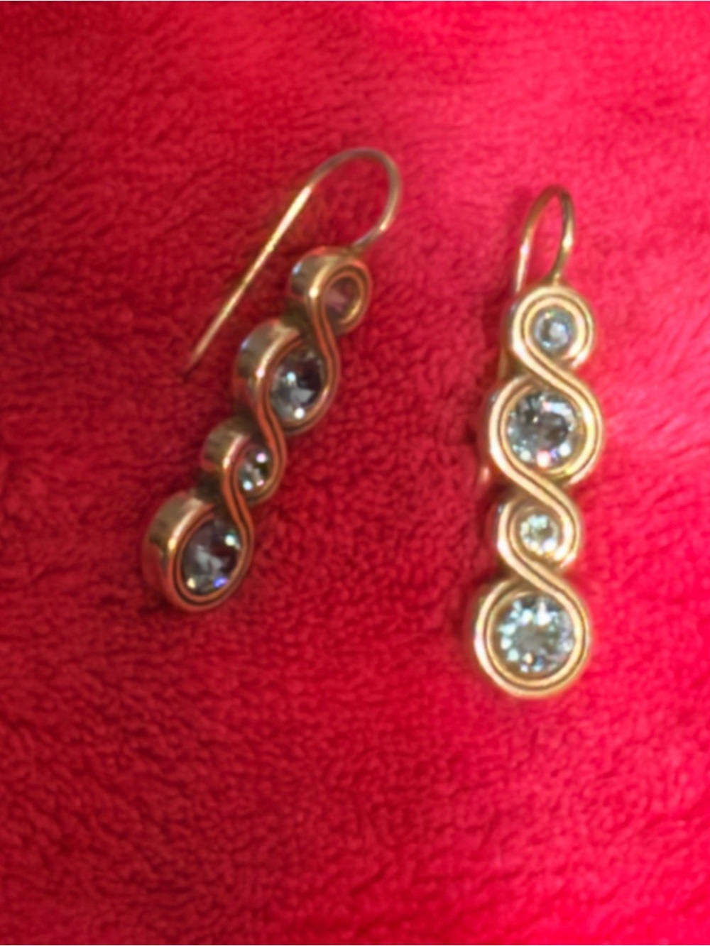 Brighton Infinity Sparkle Blue Crystal French Wire Earrings JA1831